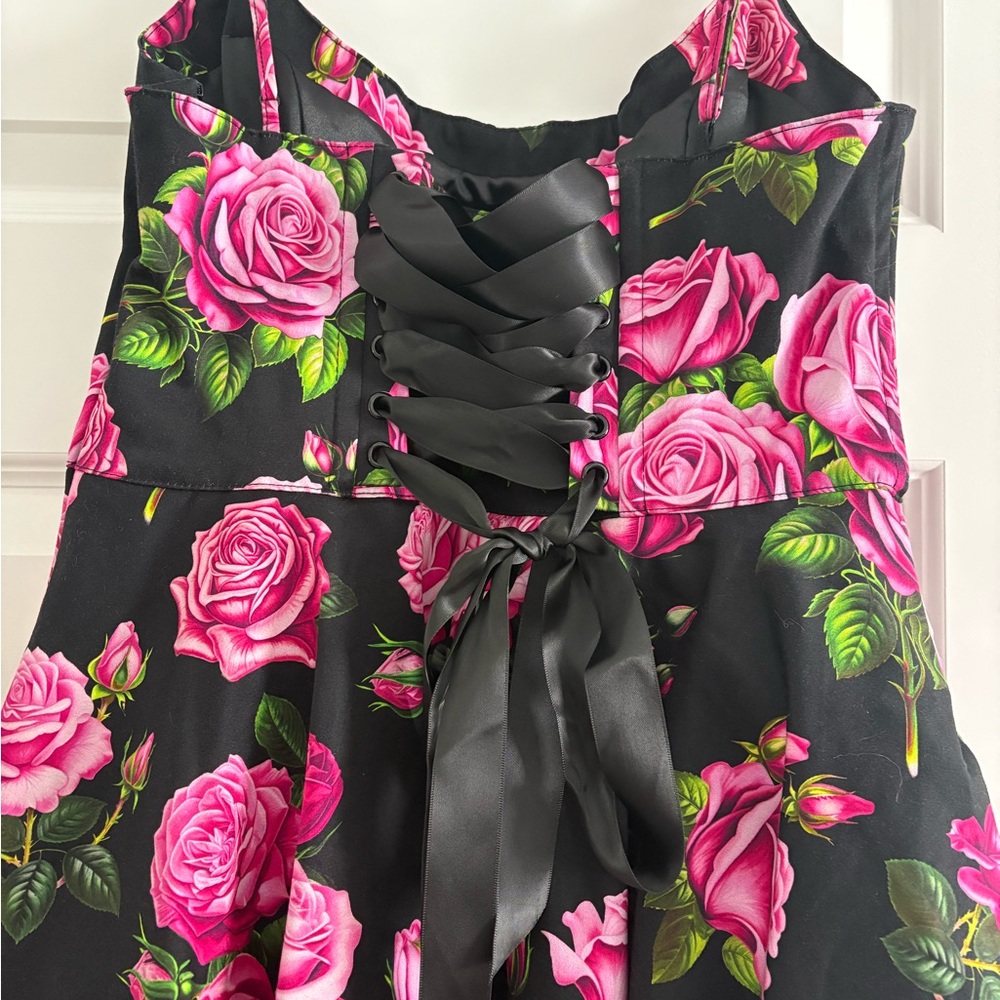 Sugar Thrillz Black & Pink Floral Mini Dress - Picture 13 of 15